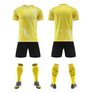 Оптовая продажа, комплект футбольной формы для детей с сублимационной футболкой, оригинальный комплект футбольной одежды - Product Image 6