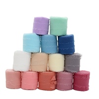 Rubans en mousseline à franges effilochées à déchirer à la main, vente en gros, pour décoration de fête, ruban cadeau personnalisé 4CM, pour emballage de bouquets