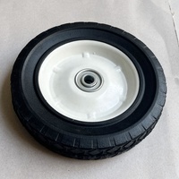 Nouvelles roues en caoutchouc massif Lutian 8''x1.5'' avec roulement simple - Garantie de 6 mois pour chariot à main, chariot à sacs et tondeuse à gazon