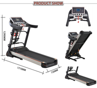 Tapis de course électrique pliable 2.0HP AC avec inclinaison automatique, hydraulique, pour la maison, avec masseur et Bluetooth