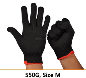 قفازات عمل سوداء من النايلون المحبوك وفقًا لمعيار EN388، قفازات أمان متعددة الأغراض - Product Image 1