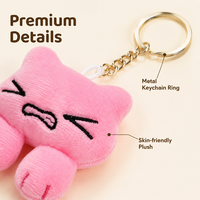 Gantungan Kunci Hewan Lucu Boneka Kartun Mini Aksesoris Gantungan Mainan Plush Lucu untuk Tas Ransel Tas Tangan Kunci Mobil