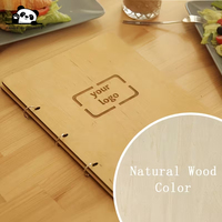 Support de menu en bois personnalisé, dossier de menu de restaurant relié avec service de gravure personnalisée