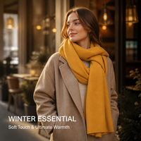 Écharpe en laine multicolores pour femme avec logo personnalisé, chaude pour l'hiver, pour les activités de plein air