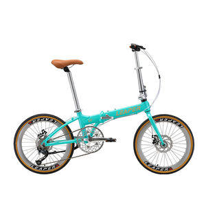 Jeu de roues de tréfilage en alliage d'aluminium <span class=keywords><strong>9</strong></span> <span class=keywords><strong>vitesses</strong></span>, frein à disque de 22 pouces, vélo de ville pliable avec pédales pliables pour adulte adolescent - Product Image 6