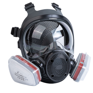 Full <b>Face</b> Hot Sale Disposable Full <b>Face</b> Gas Mask with Double Filters Silicone 3-Layer Exhalation Valve & Replaceable Filter 6800 - Product Image 1