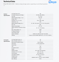 Système de batterie de stockage d'énergie commerciale industrielle Deye 100 kWh-400 kWh Conteneur d'énergie solaire Pack lithium-ion