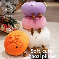 Peluche Kawaii en forme de boulette ou de pain vapeur, jouet en peluche doux en forme de nourriture, poupée en peluche pour coussin de canapé et décoration de chambre, fabricant certifié CE CPC