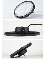 Lumière LED UFO à haut rendement lumineux de 200 W homologuée CE pour entrepôt industriel et atelier, télécommande, garantie de 5 ans, aluminium IP65