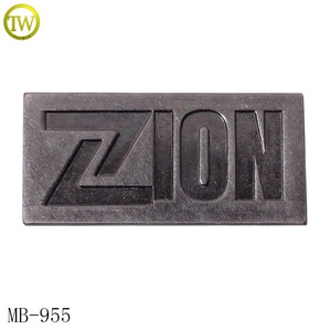 Étiquette de bagage en cuir personnalisée, lettre gravée plaque de logo en métal pour étiquette extérieure - Product Image 3