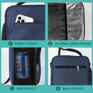 Insulated Lunch <b>Box</b> for Men Women Leakproof Cooler <b>Small</b> Lunch Bag With Adjustable Shoulder Strap - Product Image 3