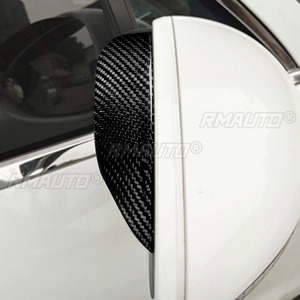 Protector de Espejo Retrovisor para Auto, Cubierta de Fibra de Carbono Real, Visera Solar, Protector Contra Lluvia, Universal - Product Image 5