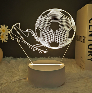 <span class=keywords><strong>Lampe</strong></span> LED décorative <span class=keywords><strong>de</strong></span> football en acrylique 3D avec changement <span class=keywords><strong>de</strong></span> couleur et télécommande pour la décoration <span class=keywords><strong>de</strong></span> la maison - Product Image 1