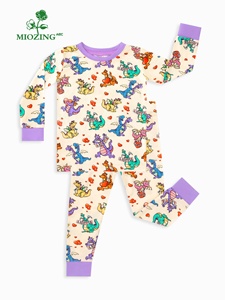 <span class=keywords><strong>Pigiama</strong></span> per Neonati con Stampa <span class=keywords><strong>Dinosauro</strong></span> Miozing, 95% Bambù 5% Spandex, Set <span class=keywords><strong>Pigiama</strong></span> a Maniche Lunghe, Vendita all'Ingrosso per Boutique - Product Image 2