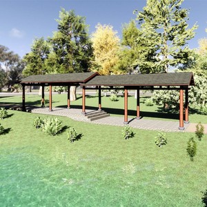 Structure de jardin en bois avec toit de style traditionnel pour l'aménagement paysager extérieur - Product Image 3