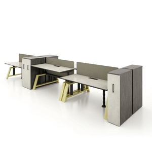 Labels Lift Standing Computer Table Adjustable Height <b>Desk</b> Top - Product Image 5