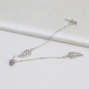 Boucles d'oreilles simples en argent S925 Wenchi Han avec perles, accessoires de bijoux DIY, plateau vide 1247, crochets d'oreille raffinés, bijoux personnalisés faits main - Product Image 3