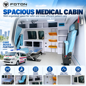 <span class=keywords><strong>Ambulancia</strong></span> FOTON G7 de Distancia Entre Ejes Larga, 2.4L Gasolina, Vehículo de Transporte Médico de Emergencia para Uso Hospitalario y Clínico - Product Image 6