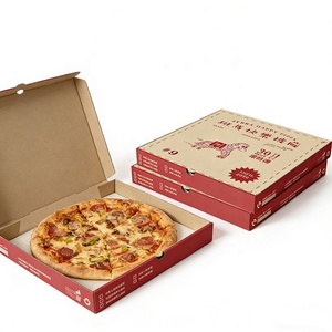 Boîte à <span class=keywords><strong>pizza</strong></span> sur mesure, jetable, en <span class=keywords><strong>carton</strong></span> kraft, pour emporter, 10/12/14/16 pouces, marron, blanc, noir, boîte d'emballage pour <span class=keywords><strong>pizza</strong></span> - Product Image 1