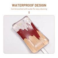 Repose-poignet Sanxing en forme de bloc, transparent, effet crème glacée, gel personnalisé, résistant à l'eau, 154,4x65mm, tapis de souris gaming pour la maison