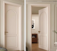 30*80 "6 panneaux porte moulée à noyau creux blanc apprêté porte moderne interne Mdf portes en dalle de bois