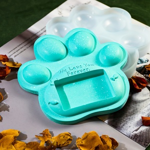 Moule en silicone Patte de chat pour cadre photo, forme irrégulière, réutilisable, non toxique, pour résine, argile, plâtre, artisanat, commémoration animale de compagnie, décoration intérieure - Product Image 2
