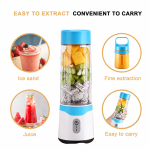 Mixeur portable double tasse sans BPA, rechargeable par USB, mini-shaker à smoothies pour cuisine domestique et aliments pour bébés, personnalisation du logo - Product Image 4