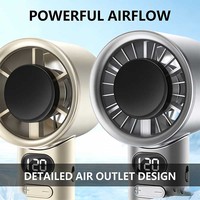 Ventilador de Mano Portátil Recargable USB con Batería, Nuevo, Tres Velocidades, Diseño para Colgar en el Cuello, para Casa, Auto, Hotel