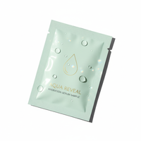 Sachet de papier d'aluminium écologique imprimé sur mesure emballage thermoscellé à usage unique pour les échantillons de soins de la peau de sérum crème cosmétique