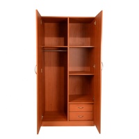 Armoire à vêtements moderne portable pliante en bois, armoire design simple avec panneau en mélamine, grand meuble de rangement pour chambre à coucher