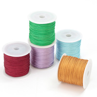 Cordon en macramé en satin tressé à la main, 100 % nylon, écologique, 1 mm, 300 yards, nœud chinois, fournitures de fabrication de bijoux DIY pour sacs