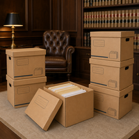 Boîtes en carton ondulé écologiques faites à la main FUJU, rangement de documents de bureau, doublure intérieure personnalisée, impression de logo, forme personnalisée, diverses formes