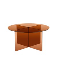 Table basse moderne ronde en verre trempé de 80 cm avec base géométrique unique, style Bauhaus, montage facile pour salon