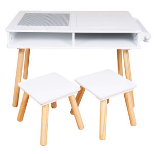 Muebles para niños, juegos y <span class=keywords><strong>mesa</strong></span> <span class=keywords><strong>de</strong></span> actividades <span class=keywords><strong>de</strong></span> aprendizaje, <span class=keywords><strong>mesa</strong></span> <span class=keywords><strong>de</strong></span> Arte <span class=keywords><strong>de</strong></span> madera para niños y 2 sillas con almacenamiento <span class=keywords><strong>de</strong></span> estantería y Patas Reforzadas - Product Image 6