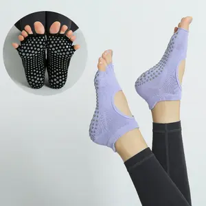 Hot Sale Custom Sokken Vrouwen Anti-Slip 5 Tenen Tnkle Grip Toeless Yoga Sokken