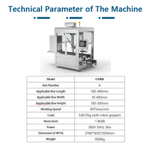High Speed Automatic PLC-controlled Food <b>Plastic</b> Sachet Bag Carton Case Filling <b>Spider</b> Packer Robot Sealer Packaging Machine - Product Image 2