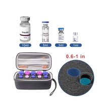 Multi-size injectieflacon draagtas met schokdemping, diabetes-benodigdheden organizer voor dagelijks bloedsuikerbeheer, alleen tas