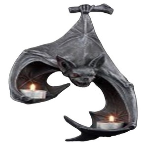 Bat Wall <b>Tealight</b> <b>Holder</b> Resin Halloween Decoration Indoor Animal Shape Candlestick - Product Image 4