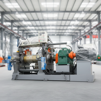 Mesin Pengaduk Karet Otomatis Dua Rol Zhitongda, Open Mixing Mill, Pendingin Air, Hemat Energi 90kW, Kontrol PLC, 380V