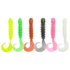 Señuelo de pesca suave de cola rizada de alta calidad, 0,35G, 20 piezas, unidades, ultra pequeño, pequeño, Macro, señuelo suave - Product Image 6