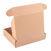 Boîte d'expédition en carton kraft pour petites entreprises, boîte d'expédition ondulée, logo personnalisé, recyclable, pliable, pour l'emballage d'électronique grand public