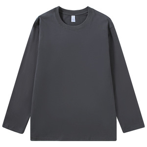 T-Shirt da Uomo 100% <span class=keywords><strong>Cotone</strong></span> a Maniche Lunghe, 260G Pesante, Vestibilità Ampia, Collo Tondo, <span class=keywords><strong>Maglia</strong></span> Base Autunnale - Product Image 2