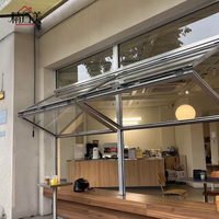 Vitrine pliante avec cadre en aluminium soudé, vitres débordantes vers l'extérieur, design moderne, taille personnalisée, vente en gros