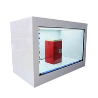 Écran LCD transparent 1080p, écran tactile, boîte, mise au point automatique, prise en charge de plusieurs systèmes d'exploitation, installation sur pied, certifié CE pour les événements