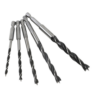 Juego de 5 brocas hexagonales de tres puntas para trabajar la madera (4mm, 8mm, 10mm) para taladrar y ensanchar agujeros en madera - Product Image 5