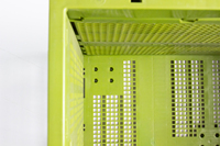 Panier en PP vert pliable et empilable de grande capacité 800*570 pour l'entreposage, la logistique, les supermarchés et l'usage domestique