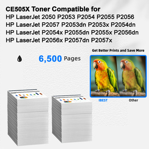 IBEST Compatible <span class=keywords><strong>HP</strong></span> 05X <span class=keywords><strong>CE505X</strong></span> Cartouche de Toner Compatible pour <span class=keywords><strong>HP</strong></span> LaserJet 2050 P2053 P2054 P2055 P2056 P2057 P2053dn P2053x - Product Image 2