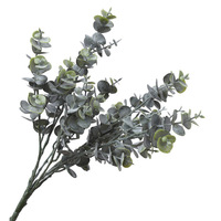Guirlande de fausses fleurs d'eucalyptus au toucher réel en gros Feuilles artificielles Tiges florales pour Noël Arrangement floral Déco de vacances