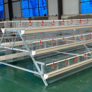 Jaula para Pollos Galvanizada por Inmersión en Caliente de Fábrica, 3 Niveles, 120 Pollos - Product Image 1