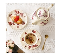 Tasses et soucoupes vintage françaises restaurant après-midi tasse et soucoupe tasse à café style palais ensemble de pots en céramique